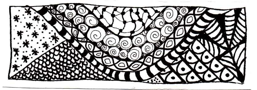 Marque page Tangling Zentangle