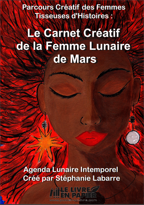 Couverture du carnet créatif de la femme lunaire de Mars